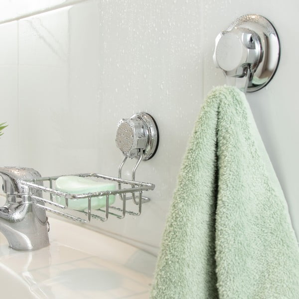 Isekinnituvad hõbedased metallkonksud 4 tk komplektis Bestlock Bath - Compactor-image-3