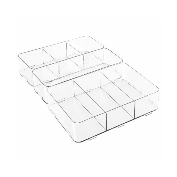 Sada 3 organizérů InterDesign Clarity Interlocking-image-1