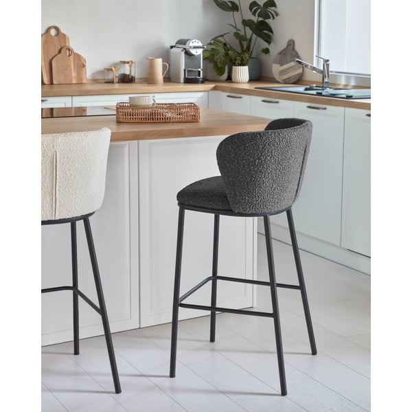 Must baaritool (istme kõrgus 65 cm) Ciselia - Kave Home-image-1