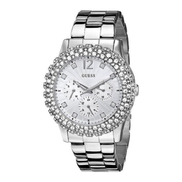 Dámské hodinky ve stříbrné barvě s páskem z nerezové oceli Guess W0335L1