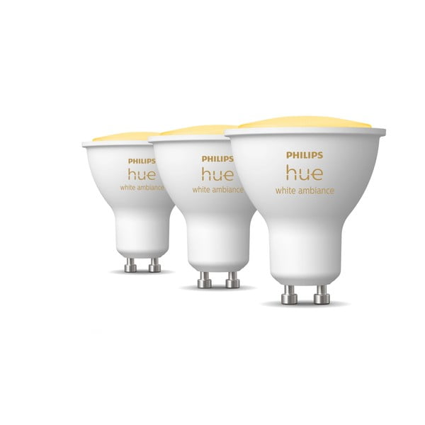 LED nutipirnid 3 GU10, 4 W komplektis White ambiance - Philips Hue-image-1