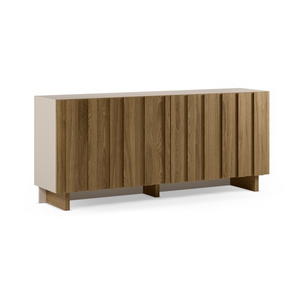 Kreemikas/naturaalne männipuidust kummut 180x78x43 cm Marlo - Marckeric