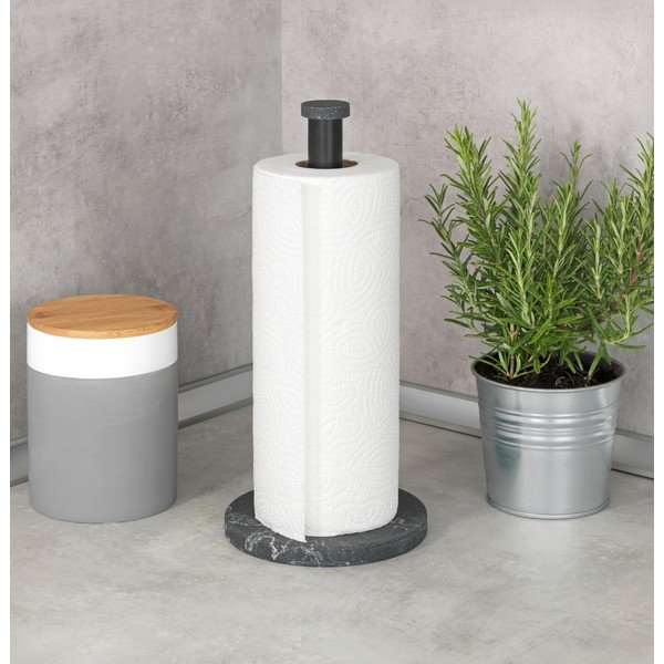 Must majapidamispaberi stend ø 15 cm Marble – Wenko-image-1