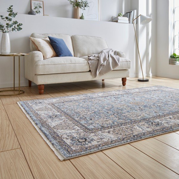 Sinine-kreem koridorivaip 80x300 cm Vintage - Think Rugs-image-2