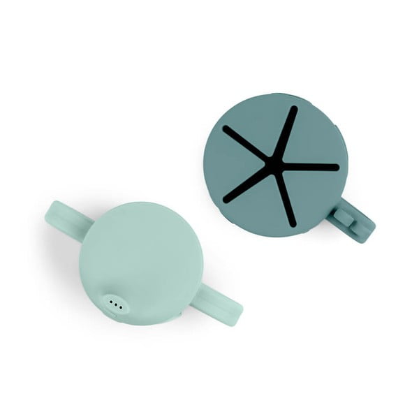 Sinised silikoonist lastetassid 2-st komplektis 0,12 l joomisotsikuga Friends - Done by Deer-image-2