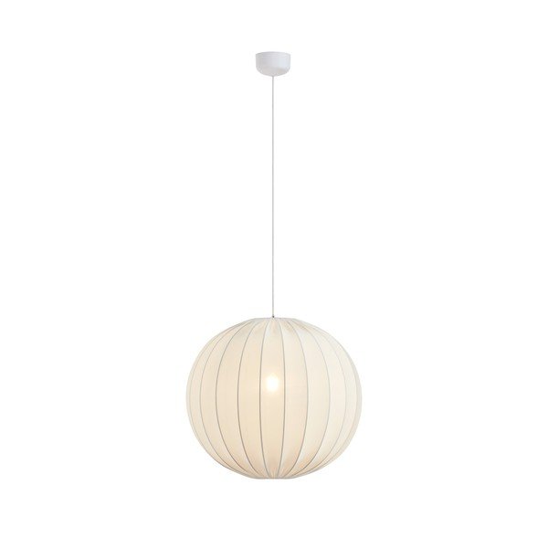Valge riidest ripplamp ø60x60 cm Solia - Markslöjd