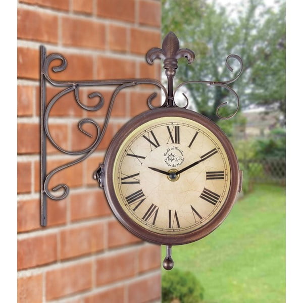 Termomeetriga välitingimustes kasutatav seinakell Rustic - Esschert Design-image-1