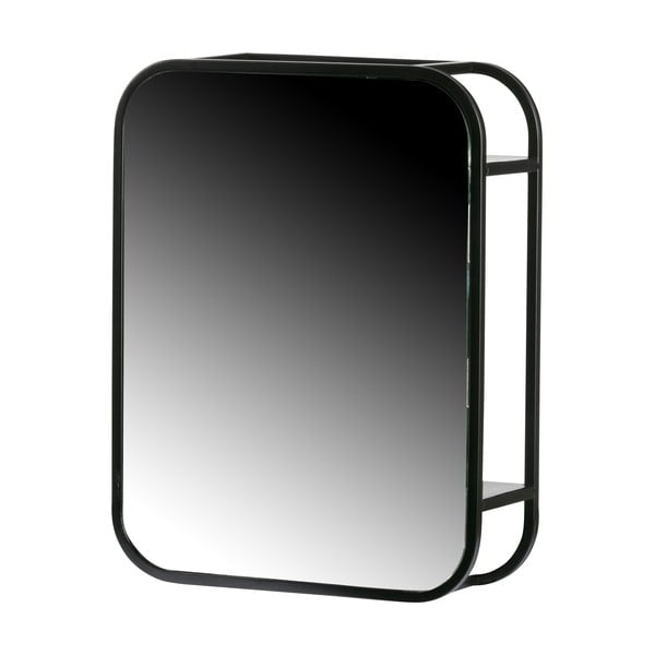 Zrcadlo v černém kovovém rámu WOOOD Olivia, 45 x 35 cm
