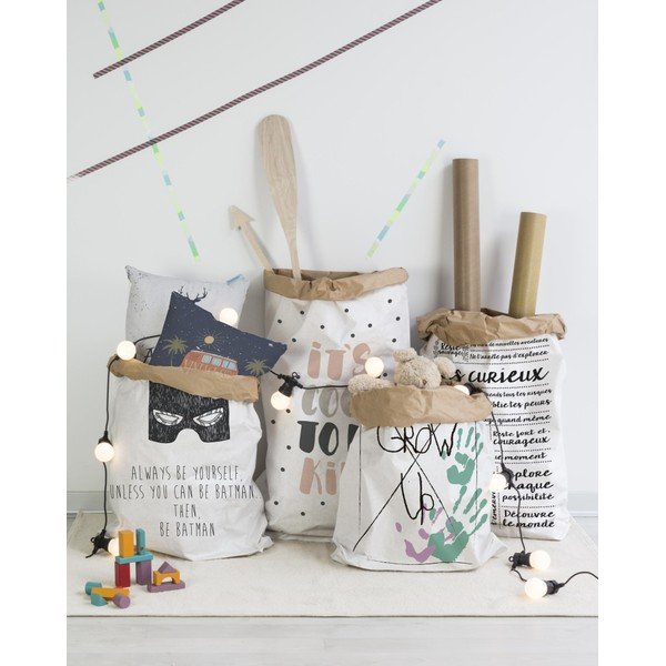 Úložný pytel z recyklovaného papíru Really Nice Things Wild Rules Frances-image-1