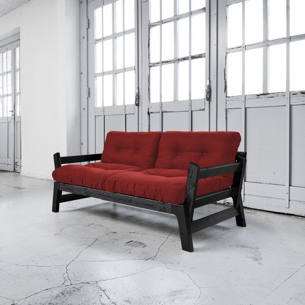 Rozkládací pohovka Karup Step Black/Passion Red