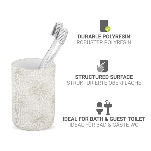 Valge-kuldne polüresiinist hambaharjatops Montalfano - Wenko-image-2