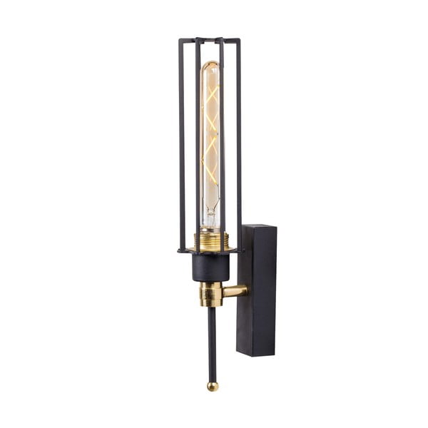 Must-kuldne seinavalgusti ø 8 cm Fellini - Opviq lights