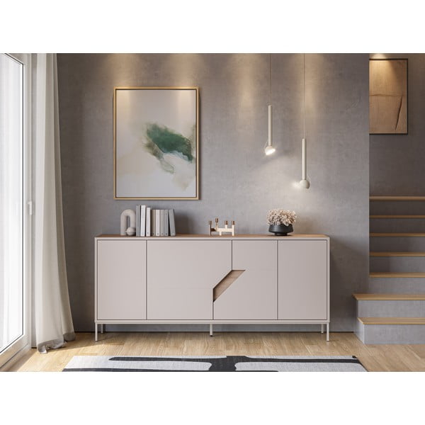 Kreem tammespoonist kummut 180x80x40 cm Lilou - Marckeric-image-1