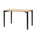 Must ümarate jalgadega söögilaud TRIVENTI, 120 x 80 cm Triventi - Ragaba