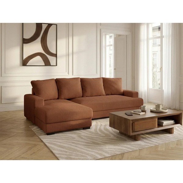 Oranž velvetist diivanvoodi/panipaigaga nurgadiivan (vasak nurk/diivanvoodiga) Campi - Bobochic Paris-image-3