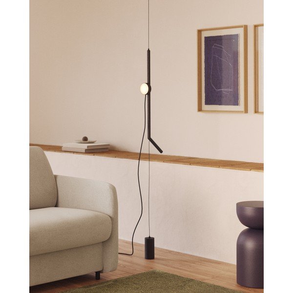 Must hämardatav LED-põrandalamp (kõrgus 339 cm) Orey - Kave Home-image-1