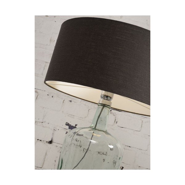 Stolní lampa s tmavě modrým stínidlem a konstrukcí z recyklovaného skla Good&Mojo Murano, ⌀ 30 cm-image-3