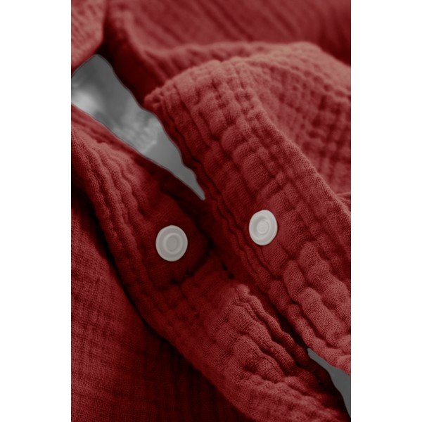 Burgundiapunane musliinist voodipesu üheinimesevoodile 140x200 cm Amilia - Jotex-image-2