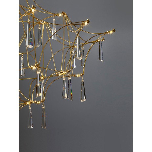 Metallist LED-ripplamp kuldses värvitoonis, ø 80 cm Goro - Nova Luce-image-1