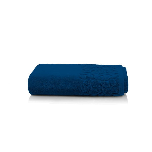 Tmavě modrá bavlněná osuška Maison Carezza Ciampino, 70 x 140 cm