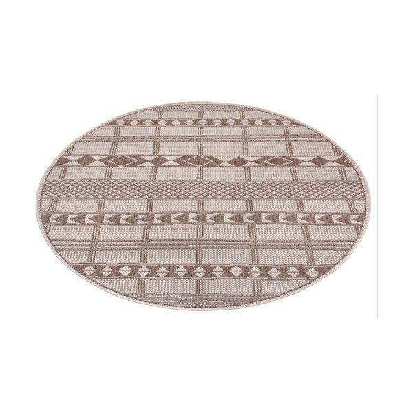 Pruun ja beež õuevaip Madrid, ø 120 cm - Ragami-image-2