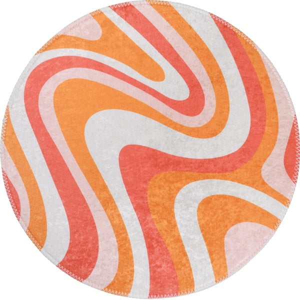 Oranž pestav ümmargune vaip ø 100 cm Colors of Joy - Vitaus