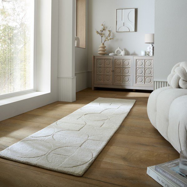 Elevandiluu värvi käsitsi kootud villane vaip 60x230 cm Gigi - Flair Rugs-image-1