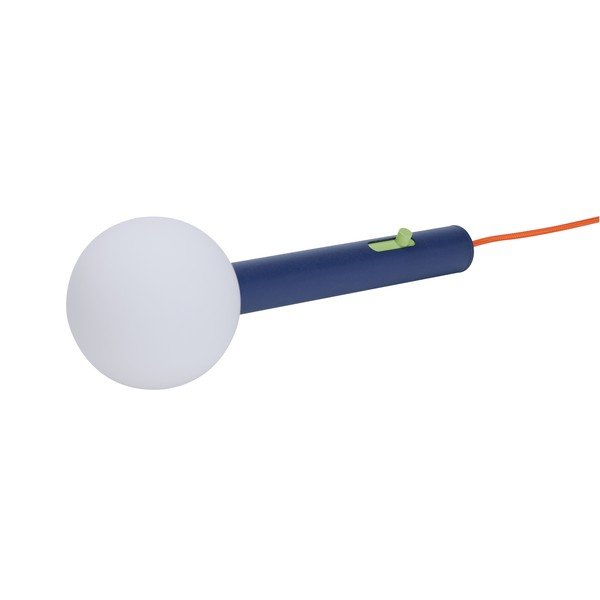 Sinine metallist hämardatav LED-laualamp klaasist varjuga (kõrgus 30 cm) Talk - Hübsch