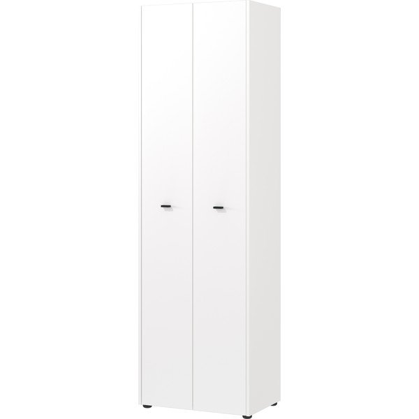 Valge/loomulik riidekapp 59x198 cm Lucena - Germania-image-1