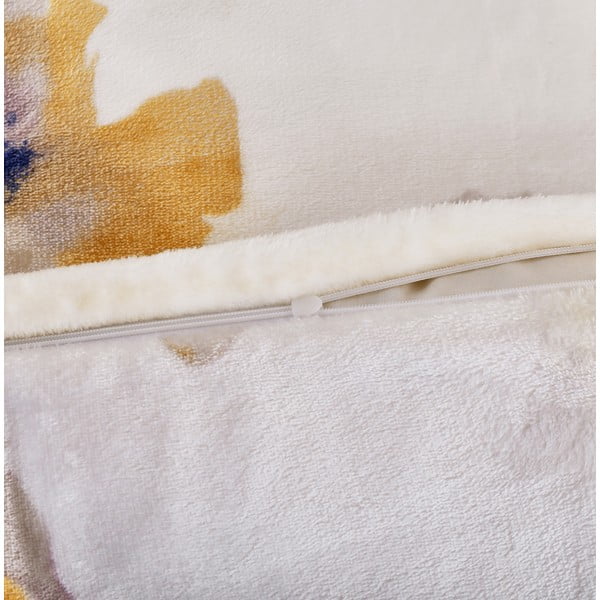 Valge üheinimese mikrofliisist voodipesu 140x200 cm Blossom – My House-image-3