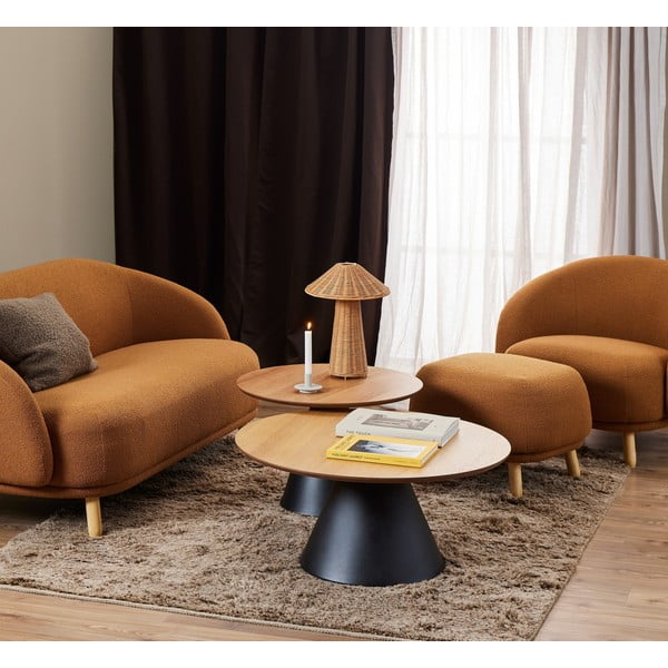 Must-puiduvärvi ümmargune diivanilaud ø 65 cm Soli - Actona-image-1