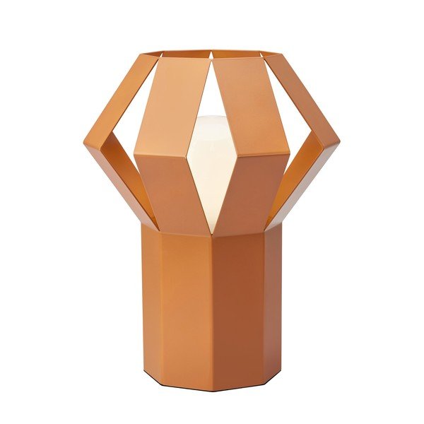 Oranž metallist laualamp metallvarjuga (kõrgus 27 cm) Octa - Markslöjd