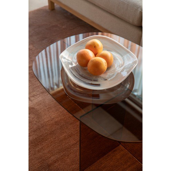 Pruun klaasist diivanilaud 60x80 cm Linea - Zuiver-image-3