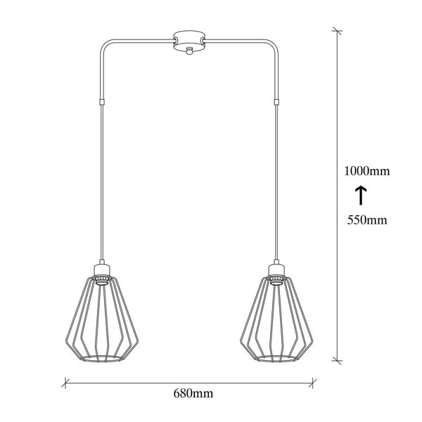 Mustast metallist rippvalgusti Opviq lights Straton - Opviq lights-image-3