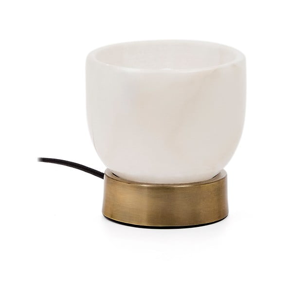 Kreem-messingvärvi lauavalgusti (kõrgus 17 cm) Shenli - Kave Home-image-4