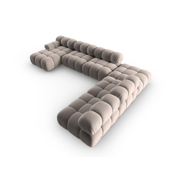 Helepruun sametist modulaarne nurgadiivan (parem nurk/"U") Bellis – Micadoni -image-4