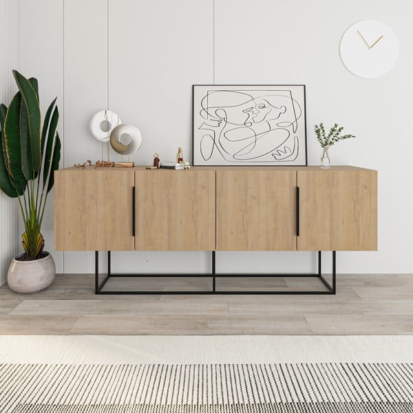 Madal kummut tammedekooriga  200x80 cm Titan - Marckeric-image-4