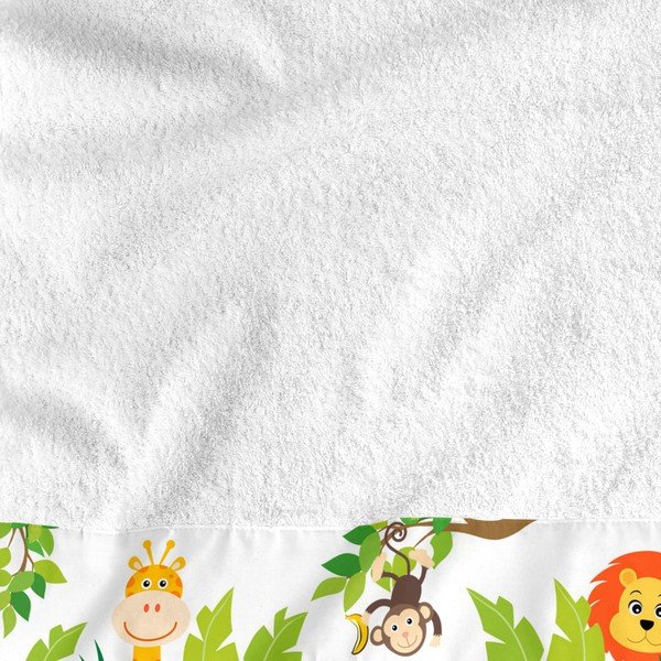 Valgest puuvillast beebirätikute ja vannirätikute komplekt 2 tk 70x140 cm Wild - Mr. Fox-image-1