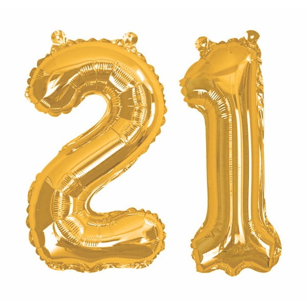 Balónek s číslem 21 Neviti Gold