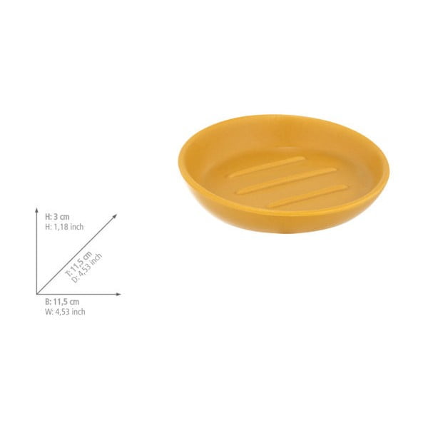 Kollane keraamiline seebitaldrik Badi - Wenko-image-4