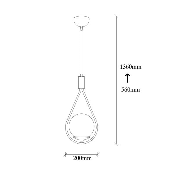 Must-valge rippvalgusti klaasist varjuga Mudoni - Opviq lights-image-4