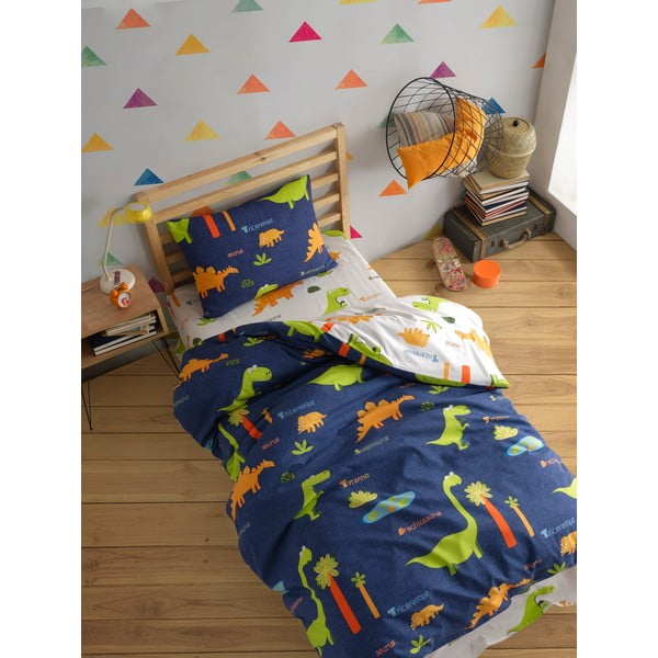 Sinine laste voodipesu üheinimesevoodile 140x200 cm Dinolar - Mijolnir