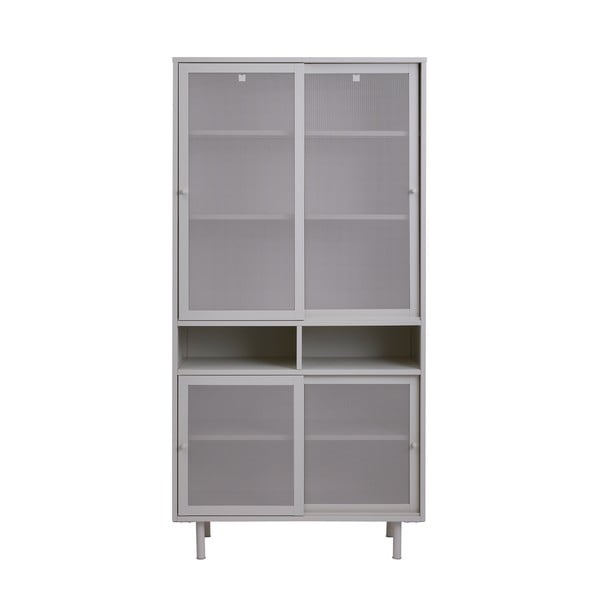 Valge metallist lükandustega riidekapp 90x180 cm Veep - Unique Furniture