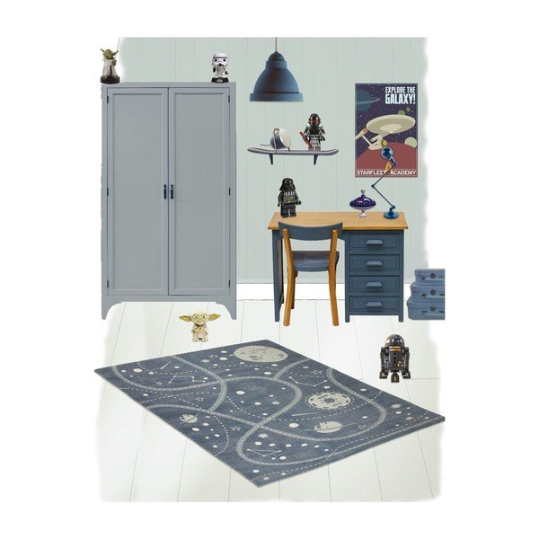 Laste käsitsi trükitud vaip , 100 x 140 cm Little Galaxy - Nattiot-image-2