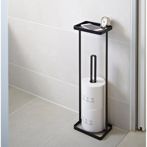 Must tualettpaberi dosaator riiuliga Tower - YAMAZAKI-image-1