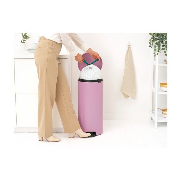 Roosa terasest prügikast 30 l NewIcon - Brabantia-image-3