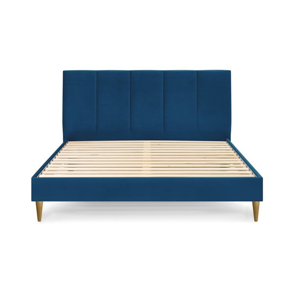 Sinine kaheinimese pehmendusega voodi koos võrega 180x200 cm Vivara - Bobochic Paris-image-2