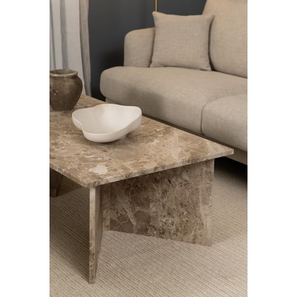 Beež marmorist diivanilaud 70x140 cm Vega - Actona-image-1