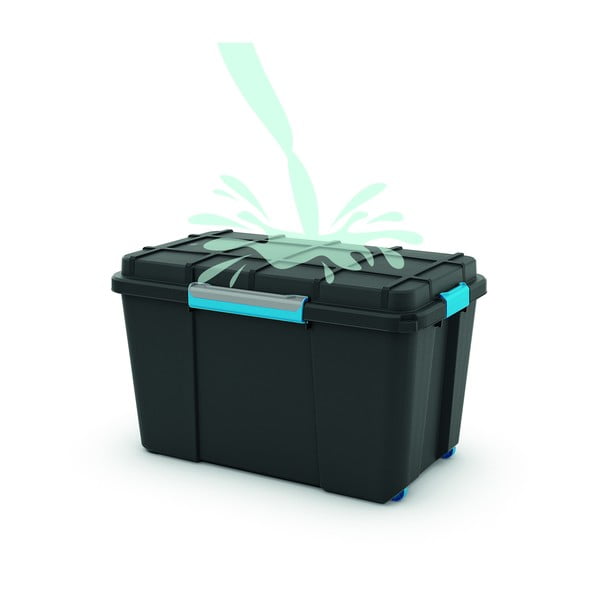 Must plastikust kaanega hoiukast 73,5x44,5x46 cm Scuba Box - KIS-image-3