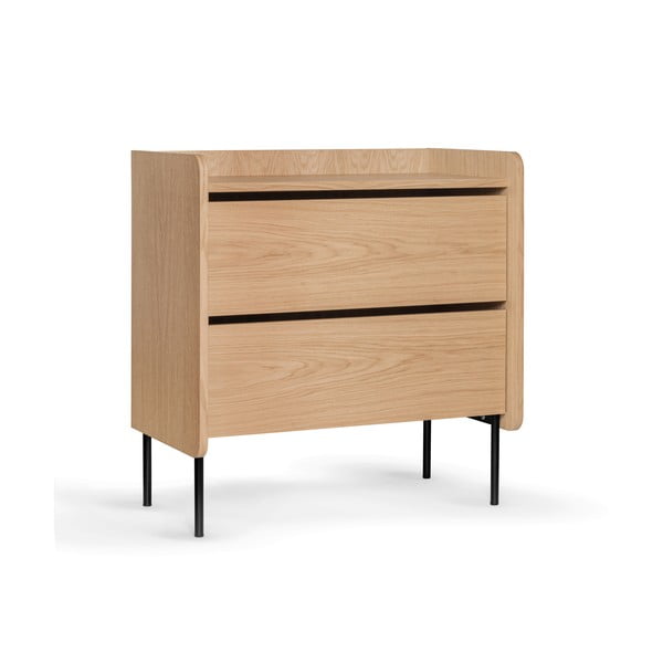 Puiduvärvi tammedekooriga kõrge kummut 80x82 cm Wrap – Bonami Selection-image-2